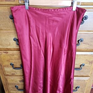Vintage JACLYN SMITH CLASSIC Burgundy Silk Maxi Skirt Trendy Sz 14 EUC!